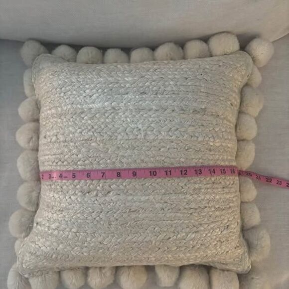 Beige Textured Throw Pillow - Picture 4 of 5
